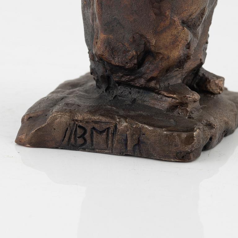 Bror Marklund, sculpture, signed, bronze, height 20.5 cm.