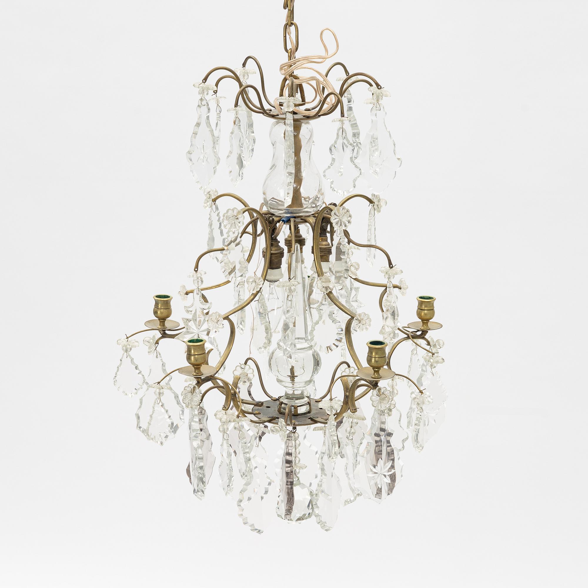 A Rococo Style Chandelier, 20th Century.