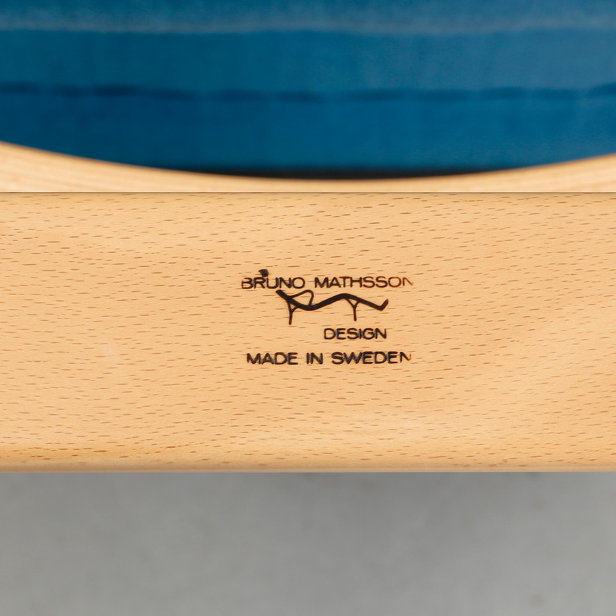 FÅTÖLJER, ett par, "Mi 425"/Mina", Bruno Mathsson, formgiven 1978.