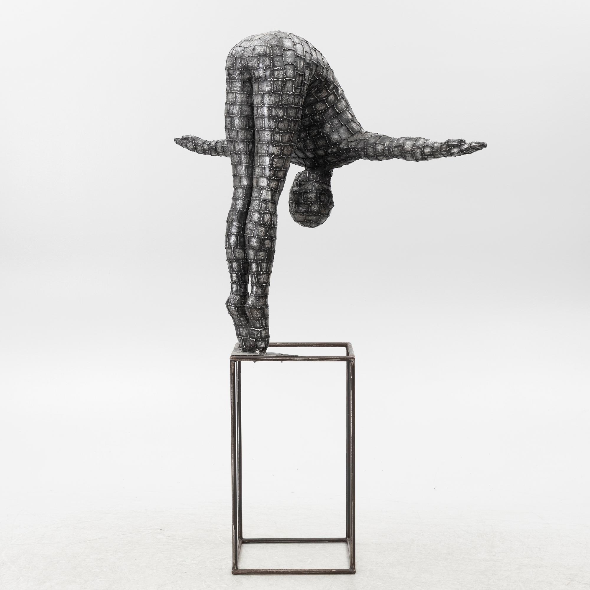 Dekorativ skulptur, patinerad aluminium, Art People Gallery Paris, 2000-tal.