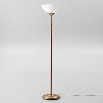 A brass floor lamp, Sweden, mid 20th century.