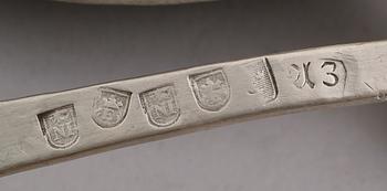 KALLSKÅL, MATSKÅL SAMT RAGUSKED, tenn, svenska stämplar, 1700-/1800-tal.