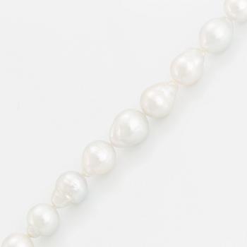 A cultured South Sea pearl necklace.