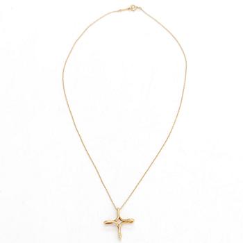 Tiffany & Co, Elsa Peretti, kaulakoru, "Infinity Cross", 18K kultaa.