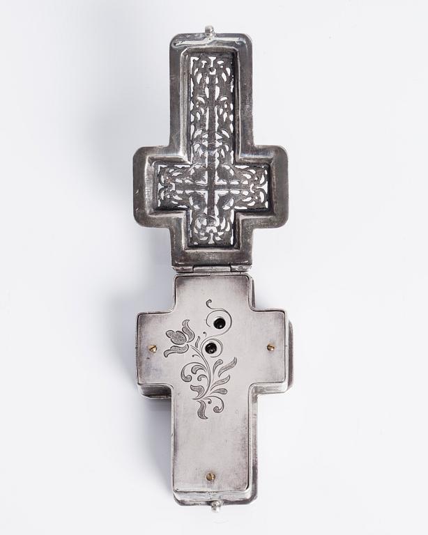 POCKET WATCH, form of a cross, circa 1860.