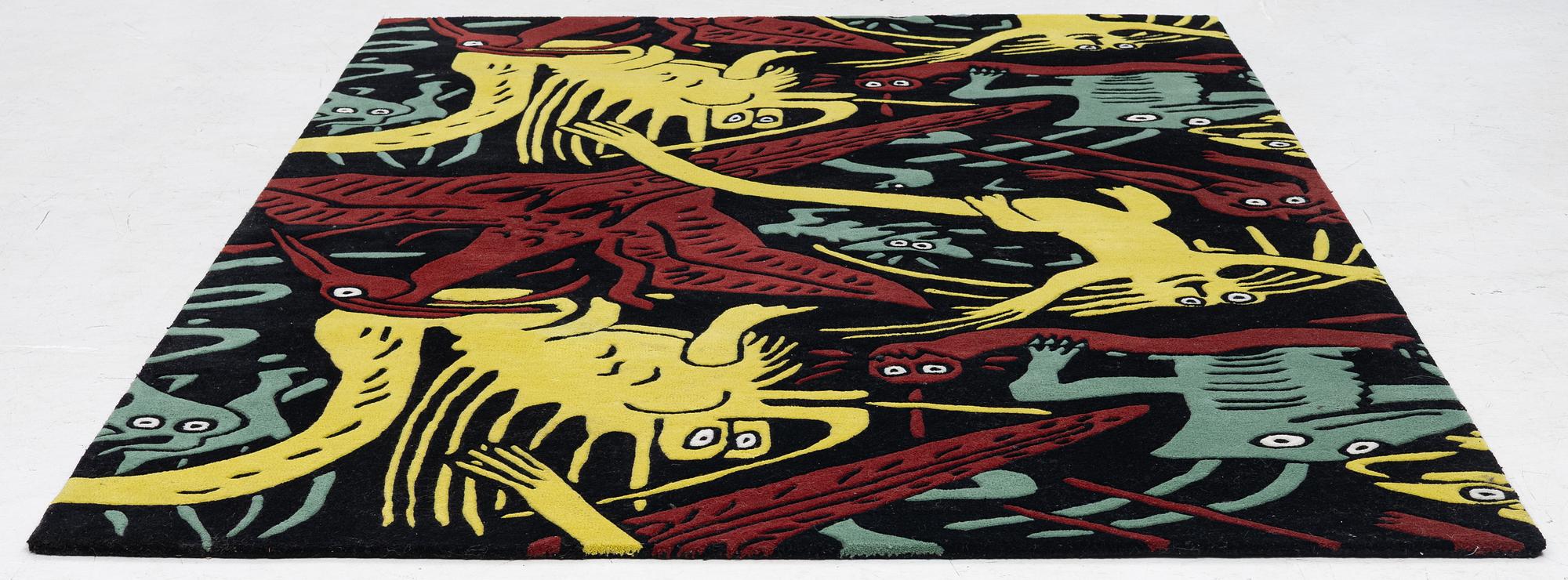 Carl Johan De Geer, a hand-tufted 'Monster Subtil' carpet, signed Carl Johan De Geer and numbered 05, c. 240 x 160 cm.