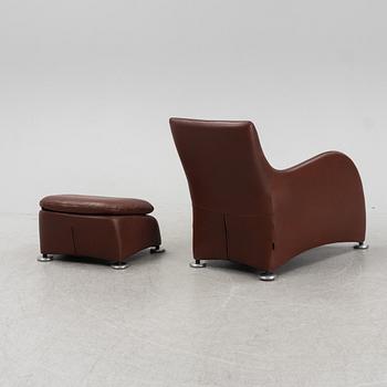 Gerard van den Begr, a 'Loge' lounge chair and foot stool, Montis, The Neatherlands.