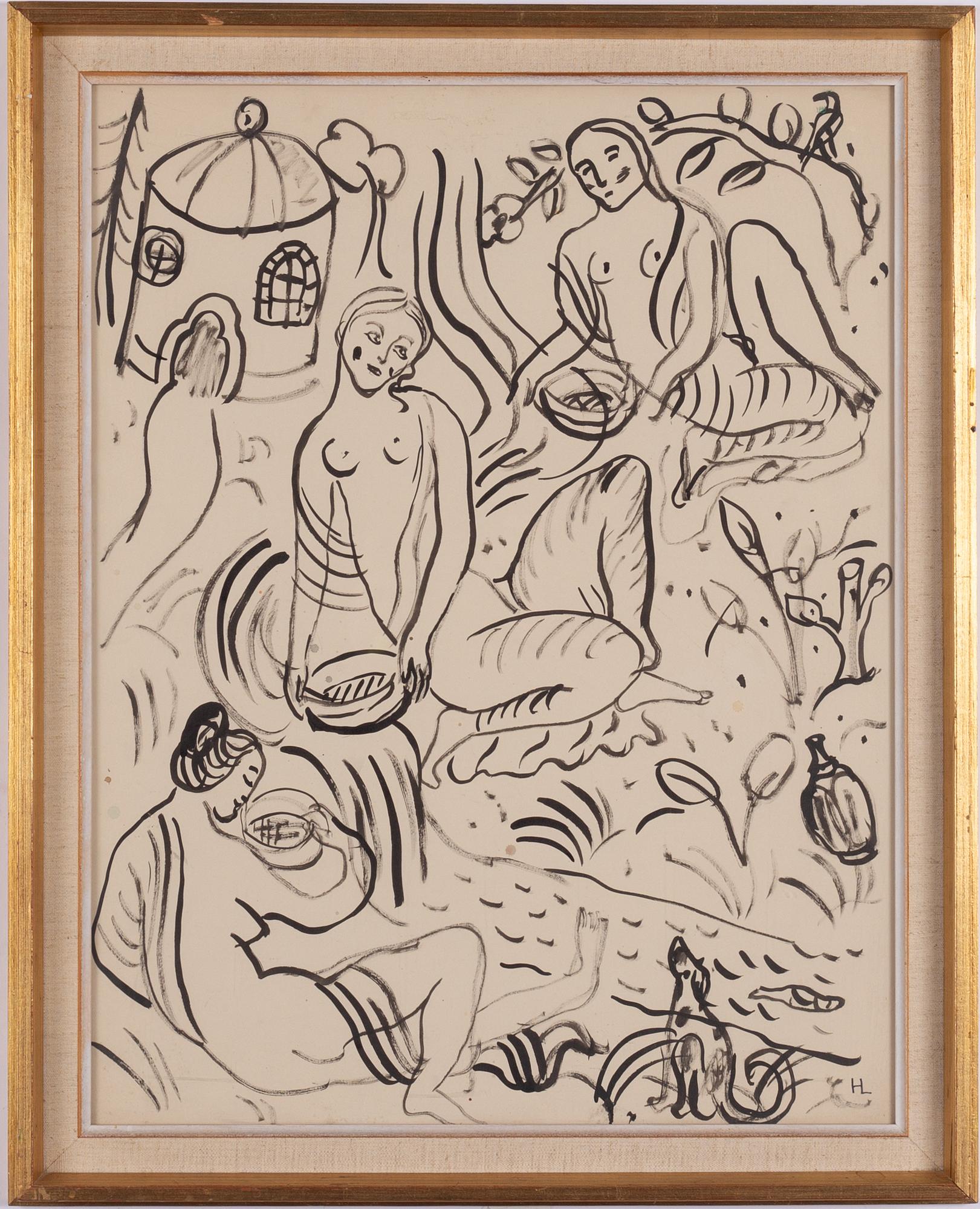 Hilding Linnqvist, Vid lusthuset.