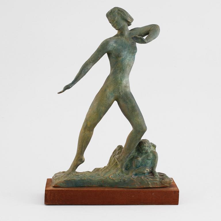 UNKNOWN ARTIST, bronze sculpture, signed Van De Woude, numbered 2/12 and dated 1943.