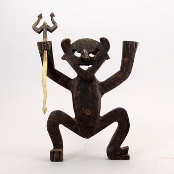 A cast iron fire dog by Eskil Björklund mid 1900s.