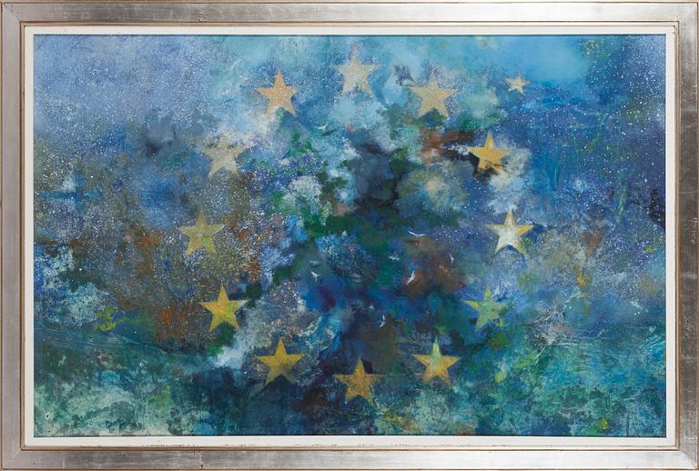 Olli Joki, blandteknik, a tergo signerad och daterad 1994.