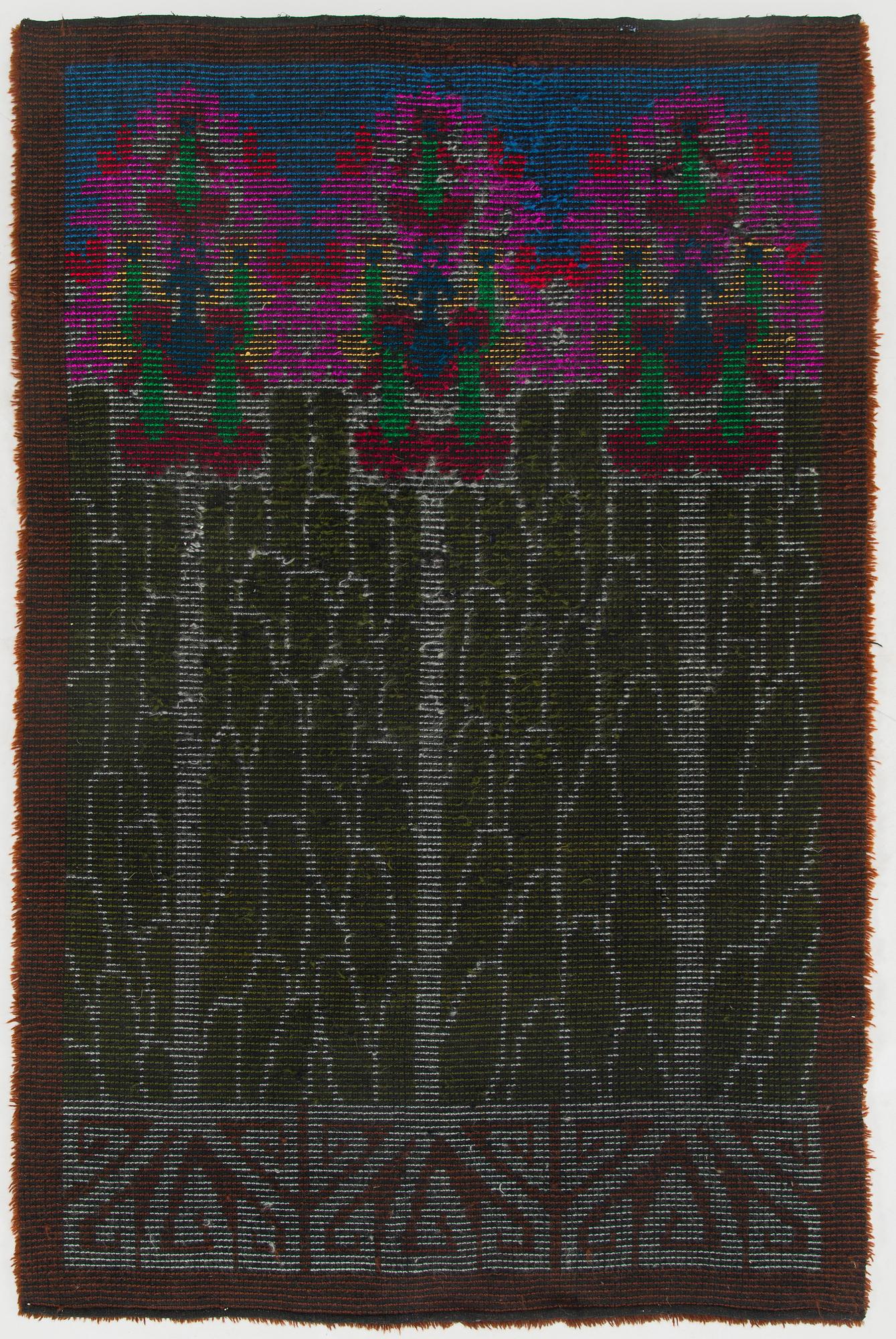 Maria Schwartsberg, ryijy,malli Suomen Käsityön Ystävät. Suunniteltu 1910. Noin 180 x 119 cm.