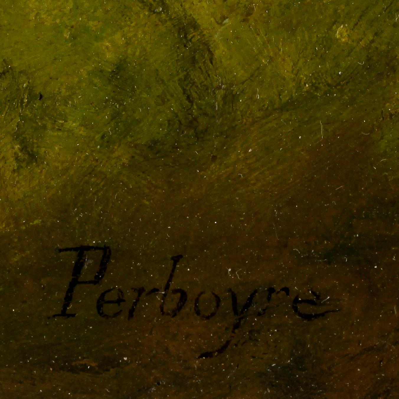 PAUL EMILE LÉON PERBOYRE, olja på pannå, signerad.