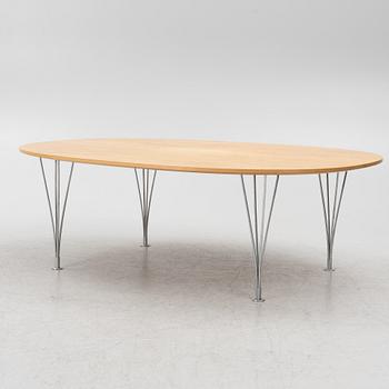 Bruno Mathsson & Piet Hein, coffee table, "Superellipse", Fritz Hansen, Denmark.