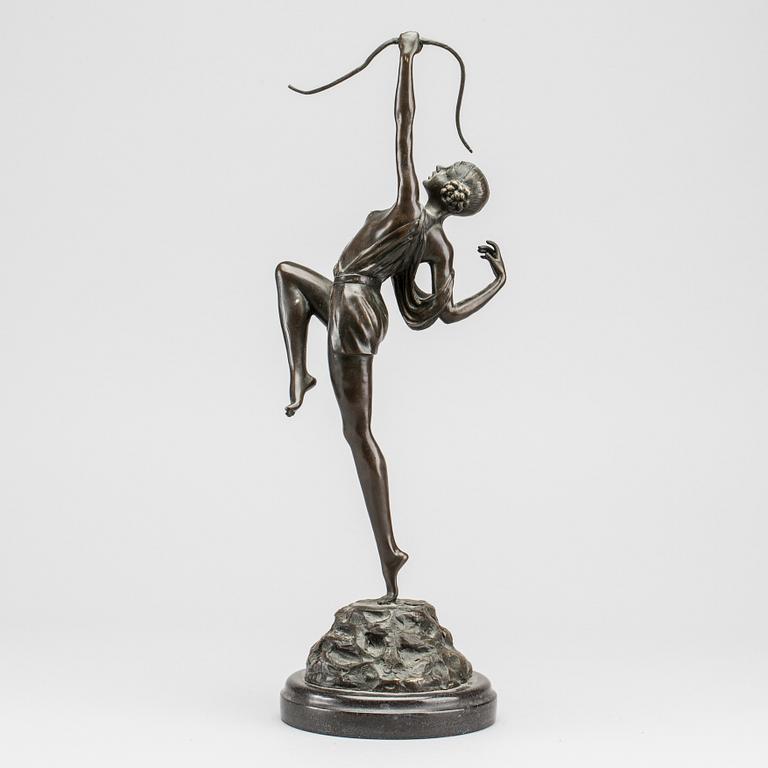 Pierre Le Faguays, after, sculpture, Woman with bow.