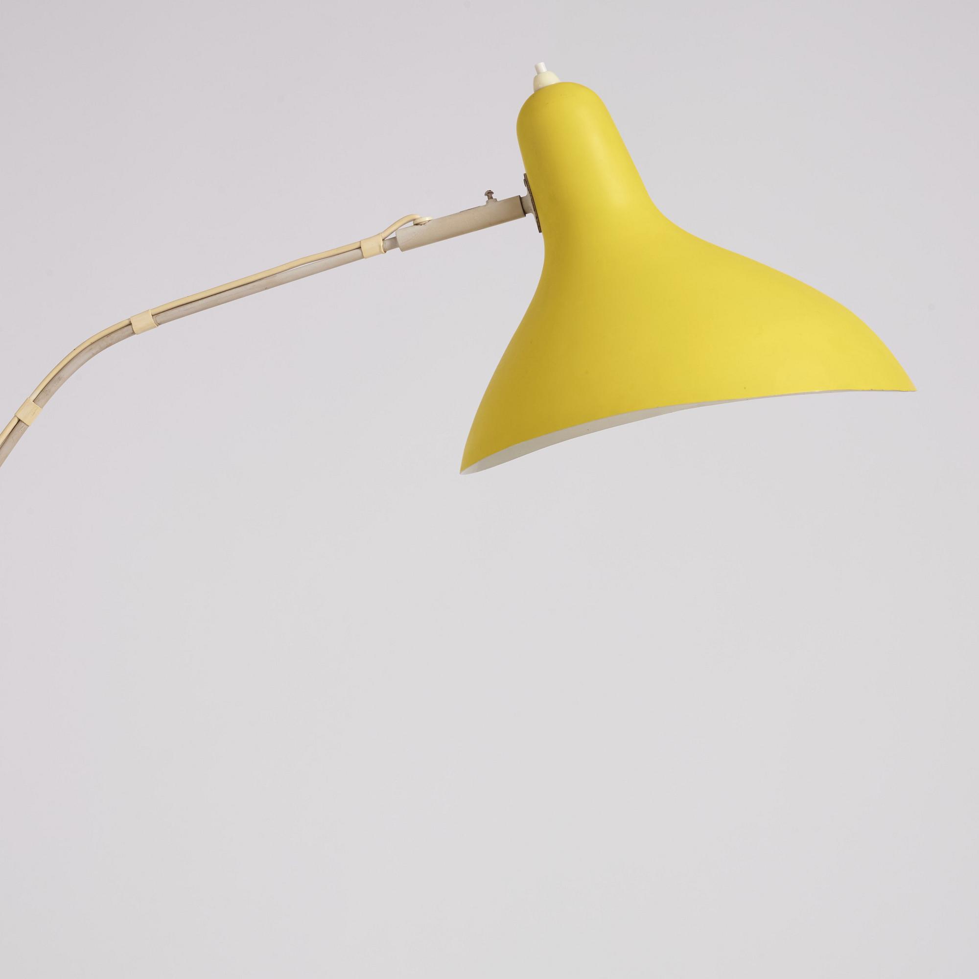 Bernard Schottlander, golvlampa 'Mantis', utförd på licens av Bergboms, Malmö 1950-tal.