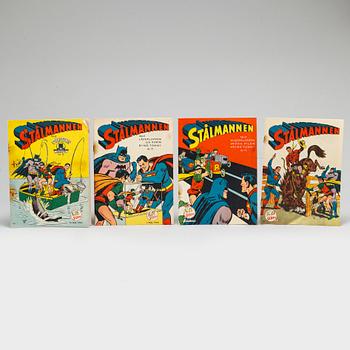 27 'Stålmannen' & 'Läderlappen' magazines, 1949-1951.