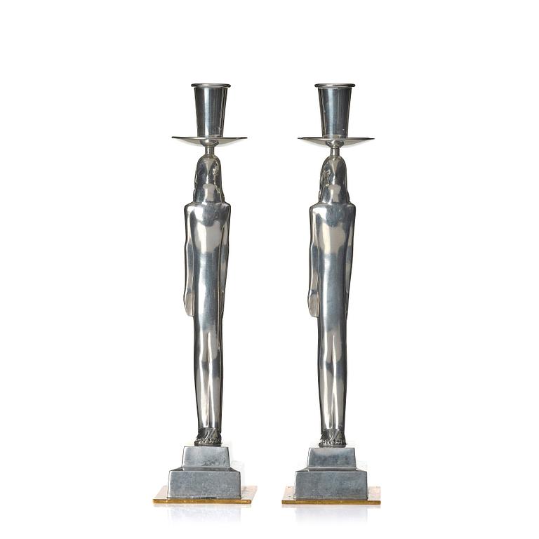 Edvin Öhrström, a pair of 'Egyptian' candlesticks, Svenskt Tenn, Stockholm 1988.