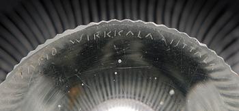 A KANTARELLI GLASS VASE, signed Tapio Wirkkala Iittala.