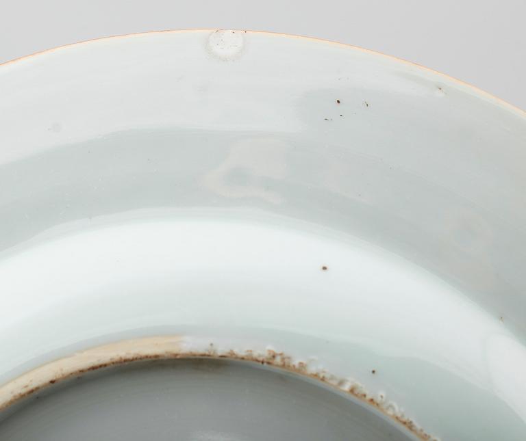 TALLRIKAR, 4 st, porslin, Kina, 1700-tal.