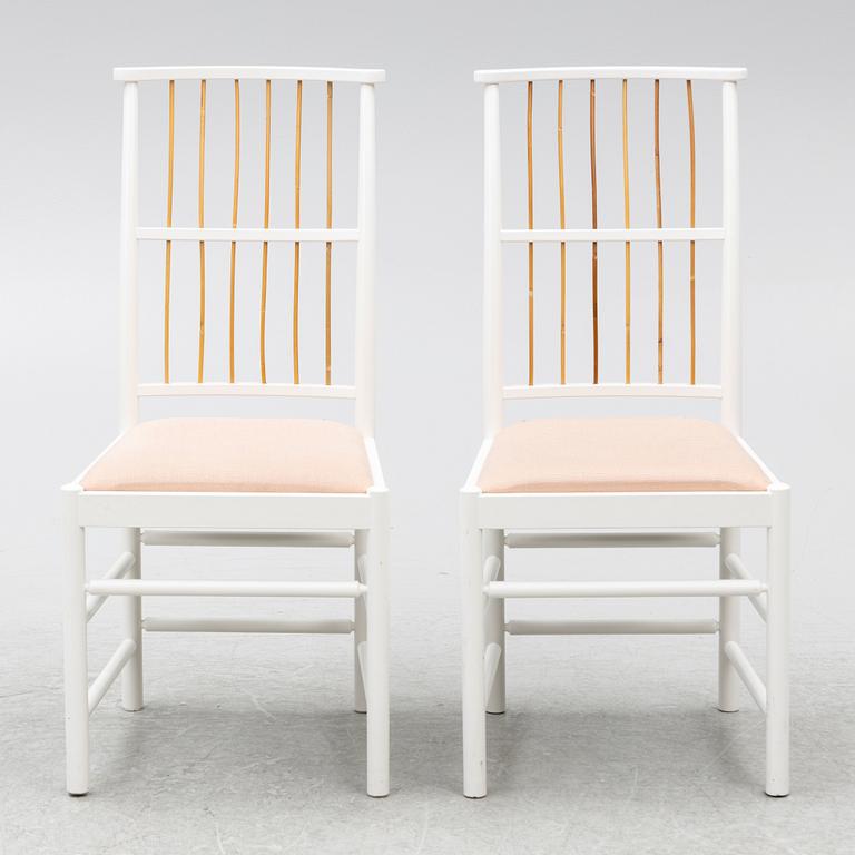 Josef Frank, Chairs, 4 pcs, model B 2025, Svenskt Tenn, after 1985.