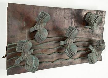 ÅKE THORNBLAD, a copper wall sculpture, signed.