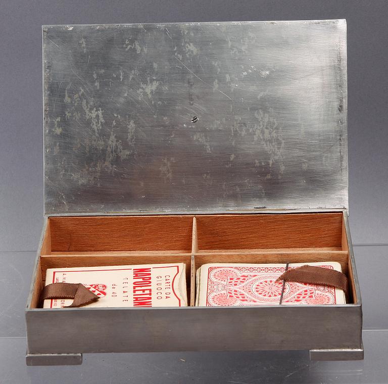 LOCKASK, tenn, 1940-tal, undertill märkt Svenskt Tenn.