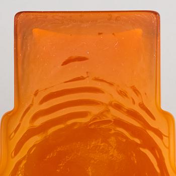 PO STRÖM, two glass vases, Alsterfors, signed and dated 1970.