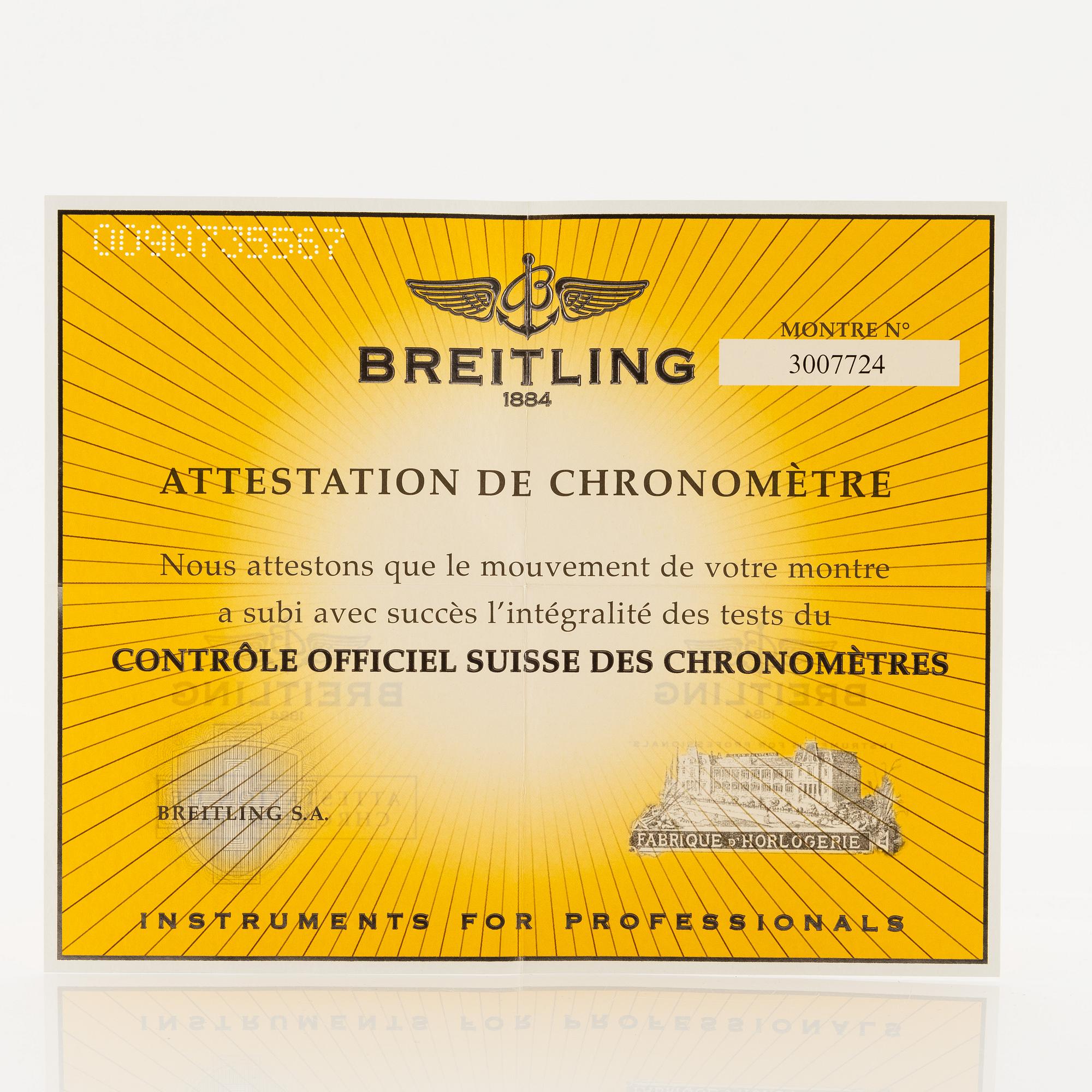 Breitling, Chronomat 44, chronograph, wristwatch, 44 mm.