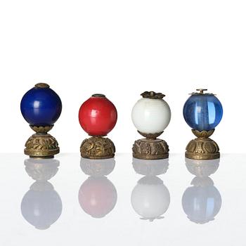 A group of 16 gilt-metal mandarin insignias, Qing dynasty, 19th century.