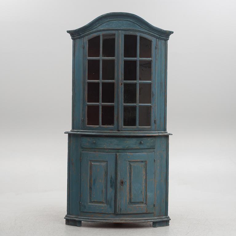 A Rococo corner cabinet, Sweden, second half of the 18th century.