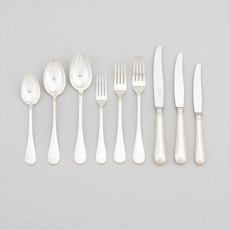 A 72-piece silver flatware set, model "Svensk", GAB, Sweden, 1938-67.