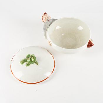 Alf Wallander, terrin med lock, jugend, Rörstrand, omkring år 1900.