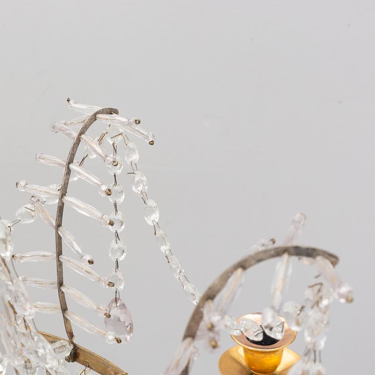 A late Gustavian style chandelier, 19th Century.