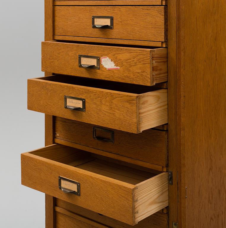 An early 20th century archive cabinet.