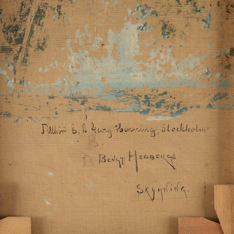 Bengt Hedberg, olja på duk. Signerad B. Hedberg och daterad nov -22.