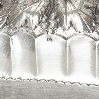 Tray, silver, 20th century.