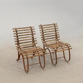 Garden chairs, 6 pieces, early 20th century.