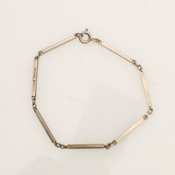 Ateljé Stigbert, Necklace with rock crystal and bracelet, sterling silver, 1949.