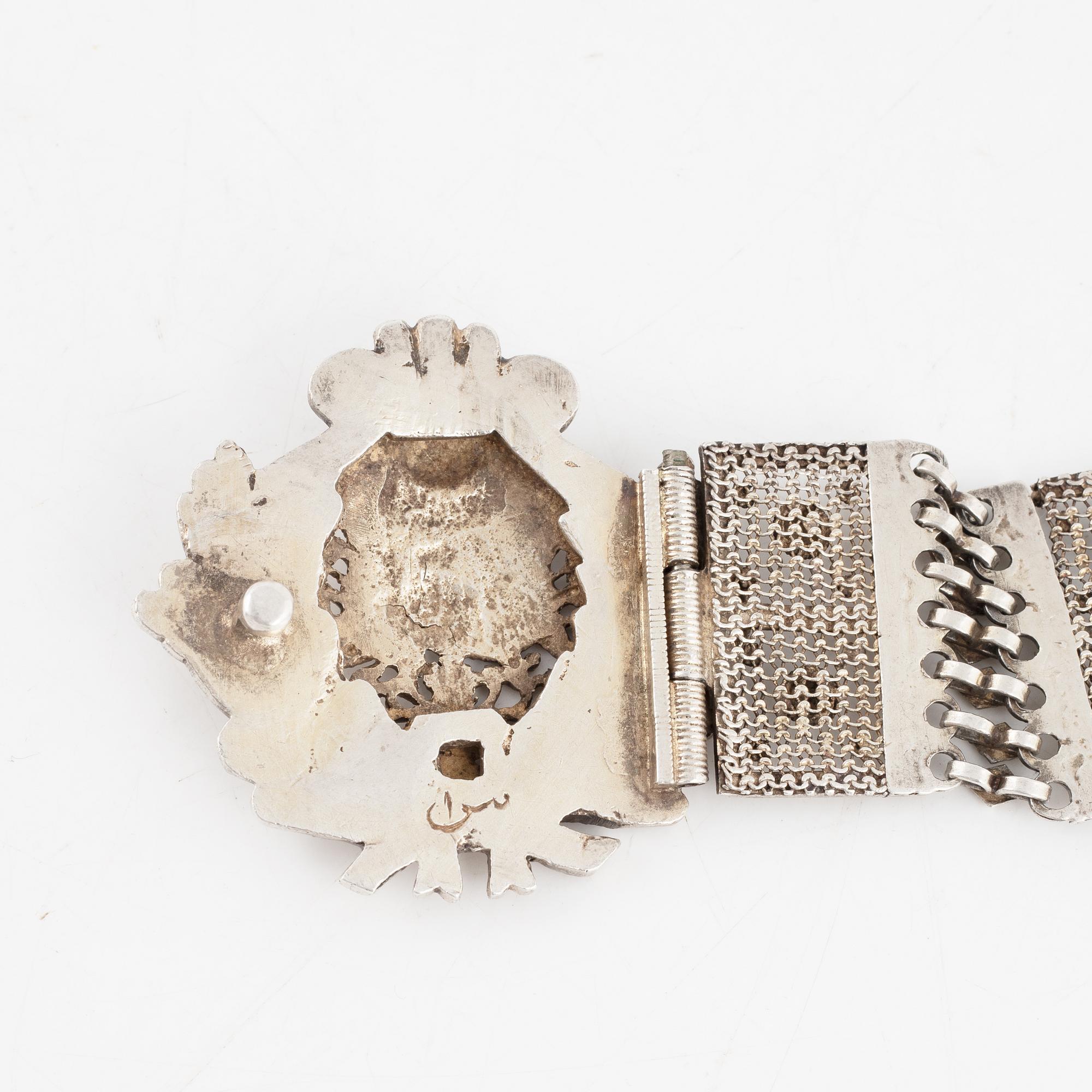 An Ottoman parcel gilt silver belt from Bitlis, mark of Kavafcıyan, around the turn of the 20th Century.