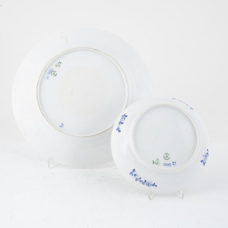 An 80-piece porcelain dinner service, "Blue flower", Royal Copenhagen, Denmark.