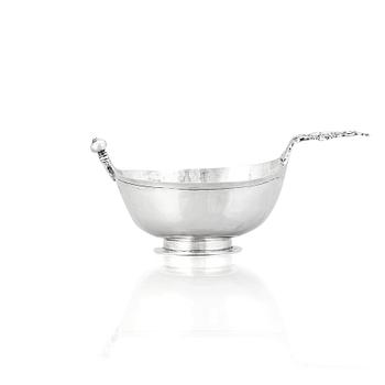 196. A Swedish 18th century silver brandy-bowl.