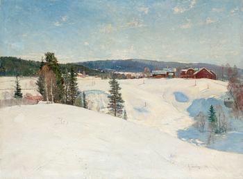 120. Anton Genberg, Vintermotiv från Jämtlandsfjällen.