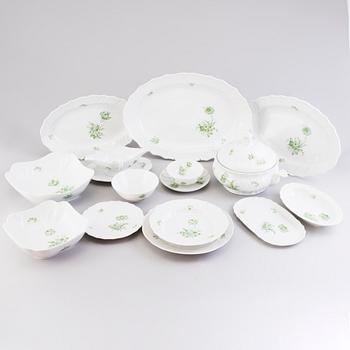 A 51-piece Hutschenreuther Selb Dresden porcelain dinner set, Bavaria Germany.