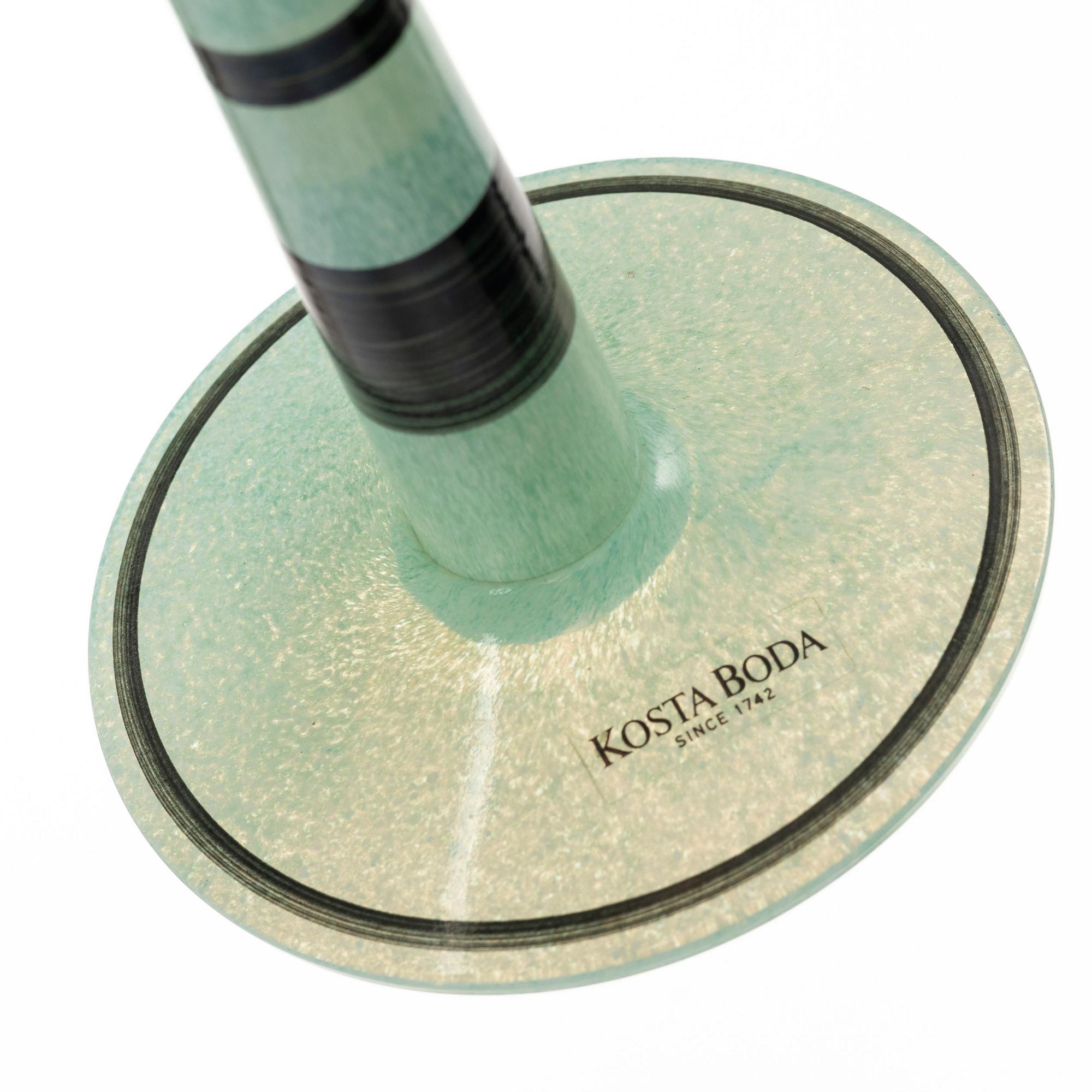 Ulrica Hydman-Vallien, eight 'Open Minds' wine glasses, Kosta Boda Artist Collection.