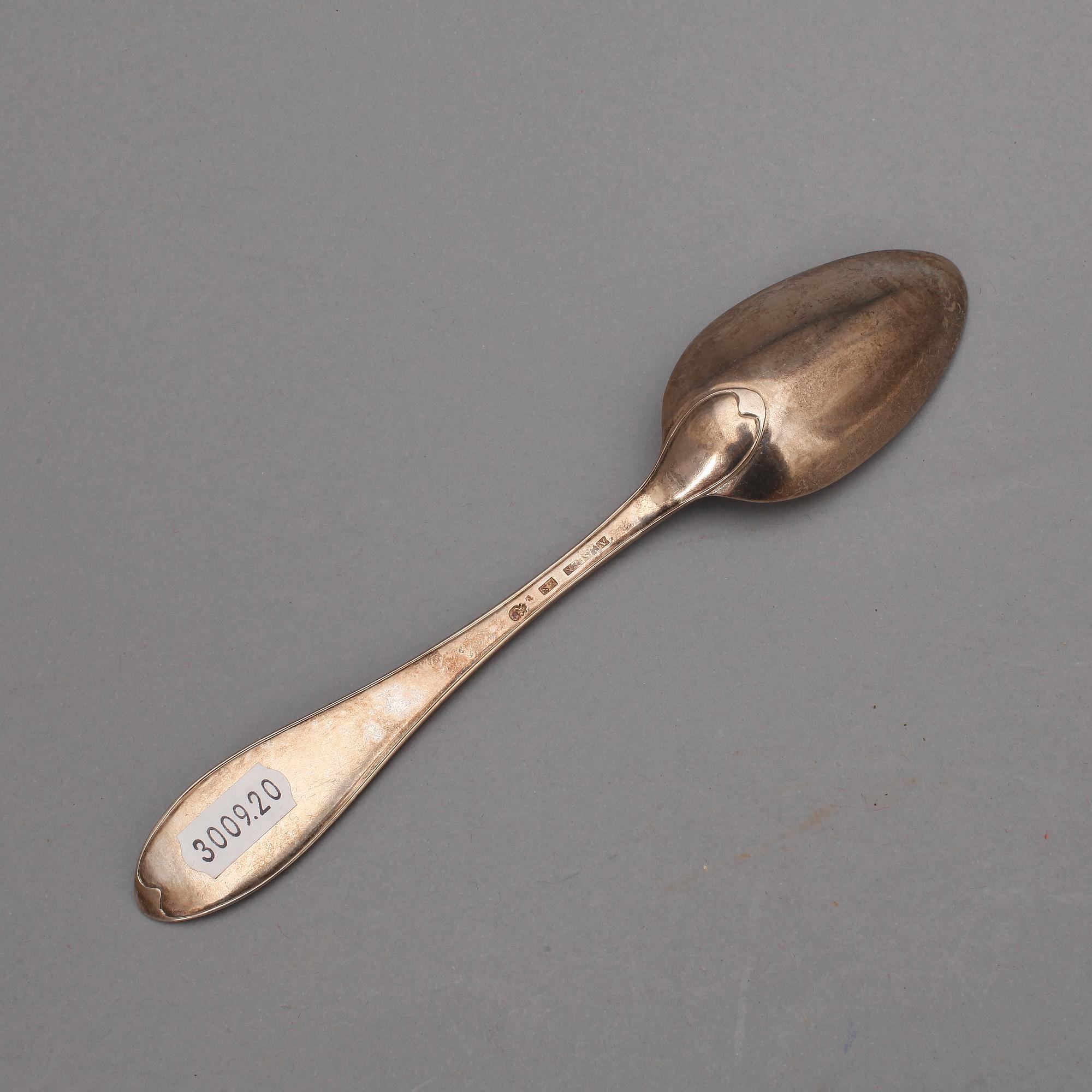 SKEDAR, 10 st, Anders Riseen, Göteborg, 1800. Vikt ca 580g.