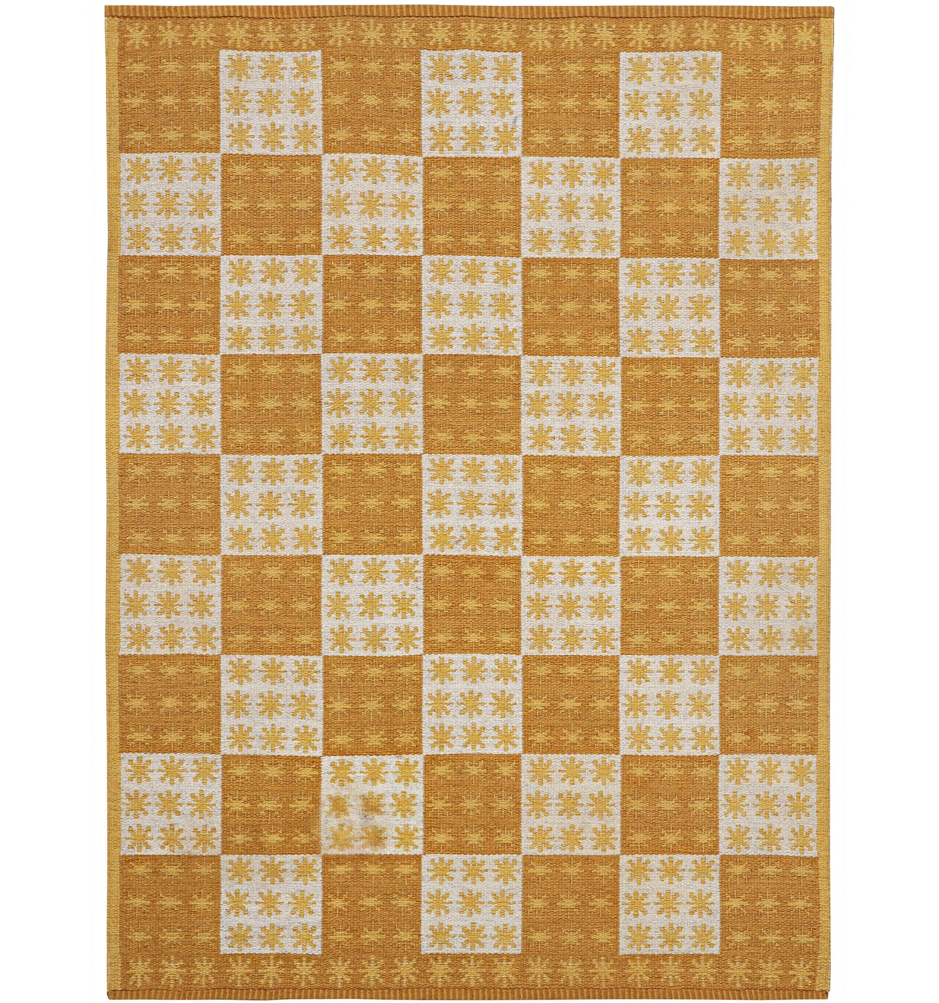 Matta, Ingrid Dessau tillskriven, maskingjord dubbelsidig, osignerad, ca. 194 x 138 cm.