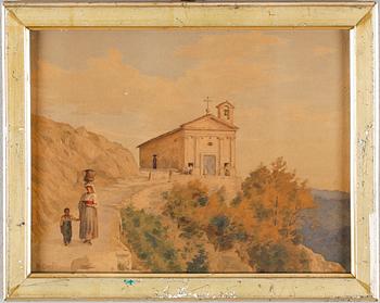 OKÄND KONSTNÄR, akvarell, signerad A Croft, 1800-talets första hälft.