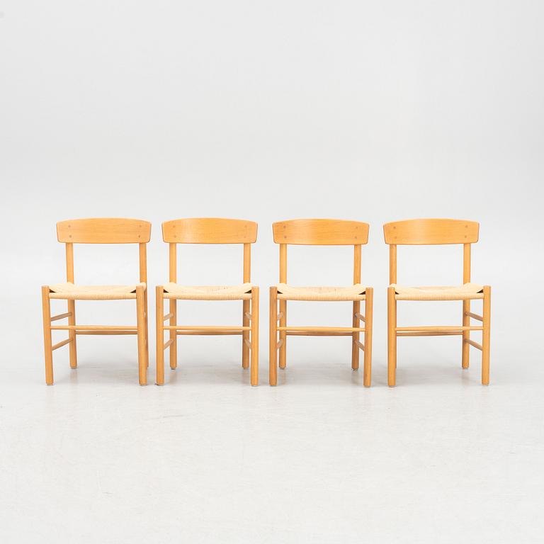 Børge Mogensen, a set of four model 'J39' chairs, Denmark, second half of the 20th Century.