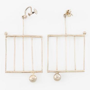 Lars Arby, five pairs of earrings, silver.